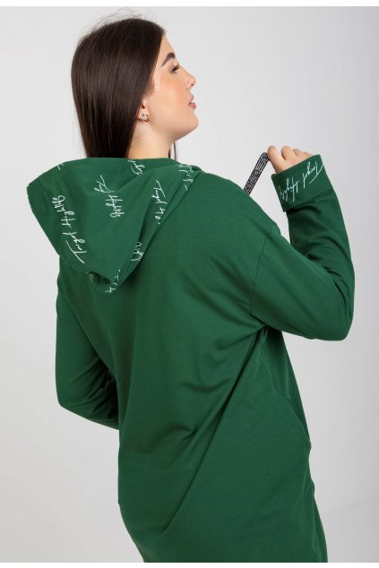Zöld női kapucnis melegítőfelső
