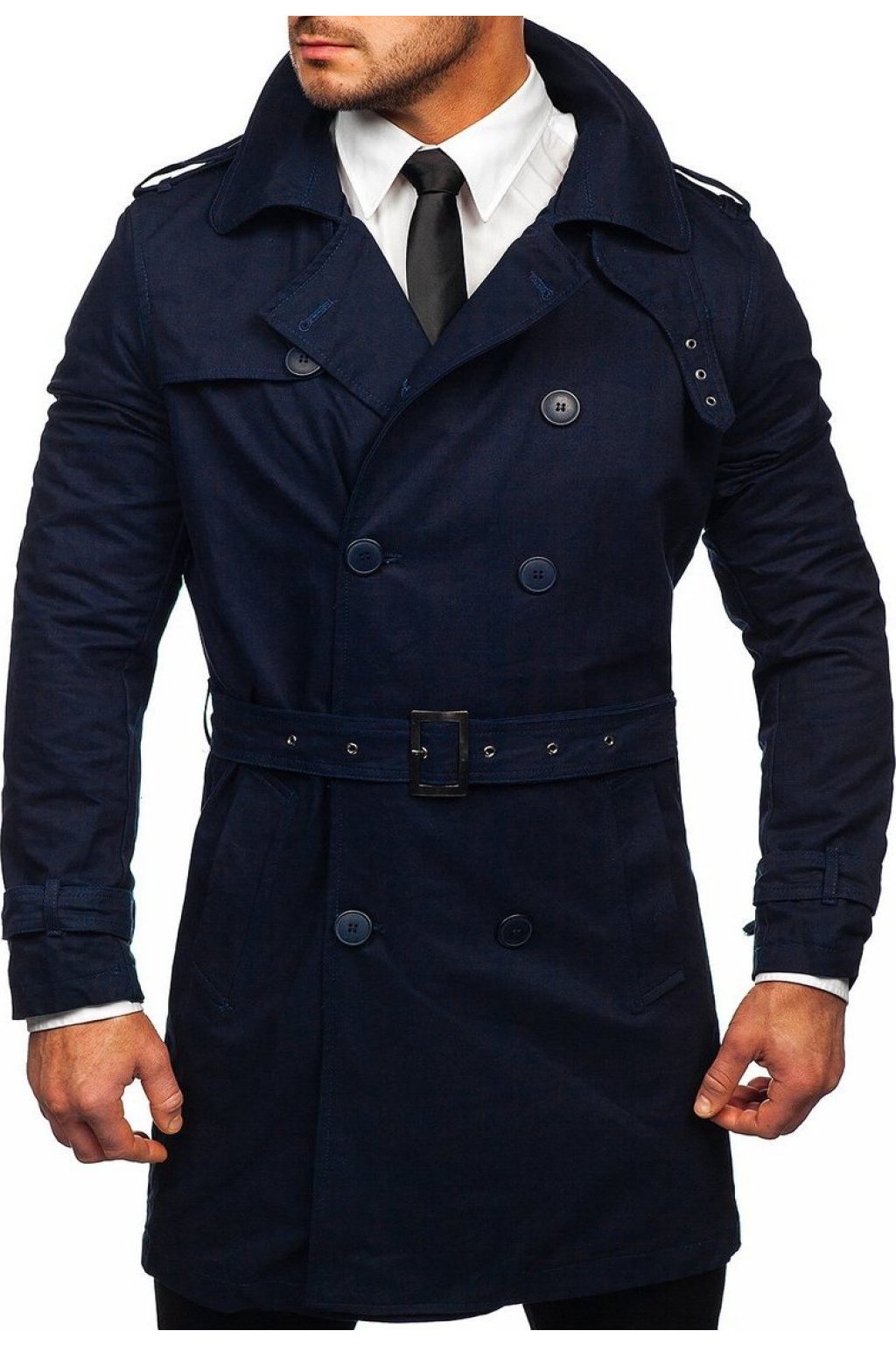 Modrý pánsky kabát