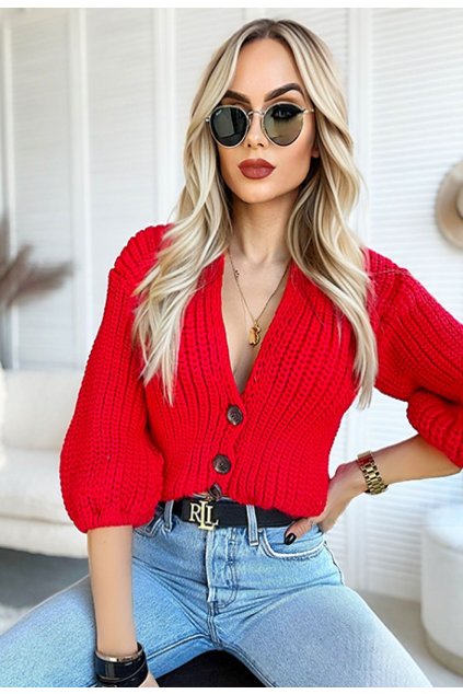 Červený dámsky sveter