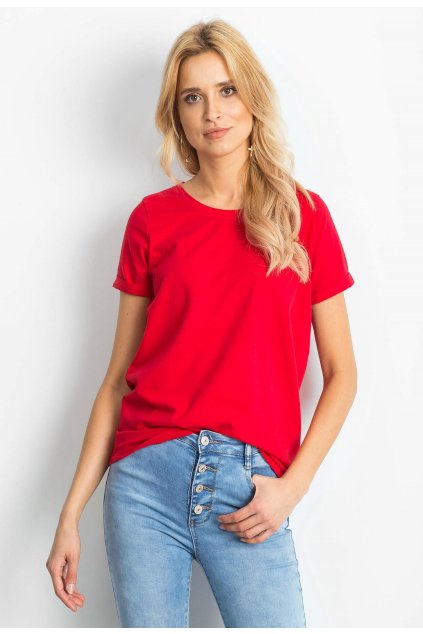 Červené dámske tričko