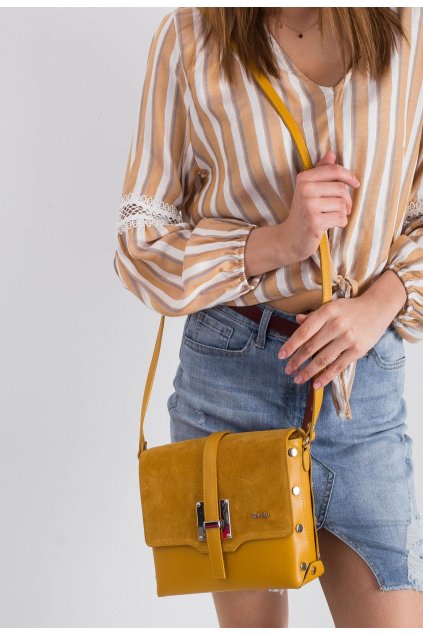 Žlté dámske crossbody