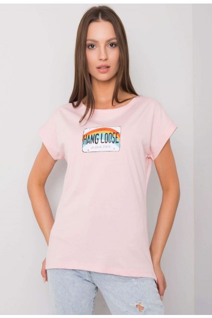 Ružové dámske tričko s potlačou