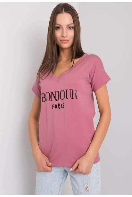 Ružové dámske tričko s potlačou