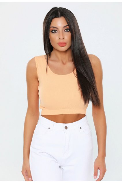 Oranžový dámsky crop top