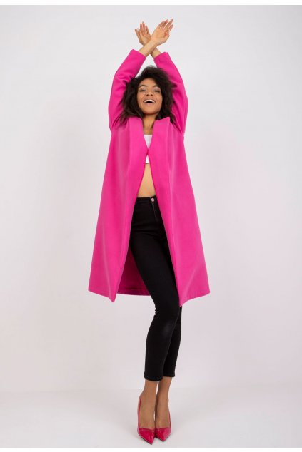 Ružový dámsky kabát