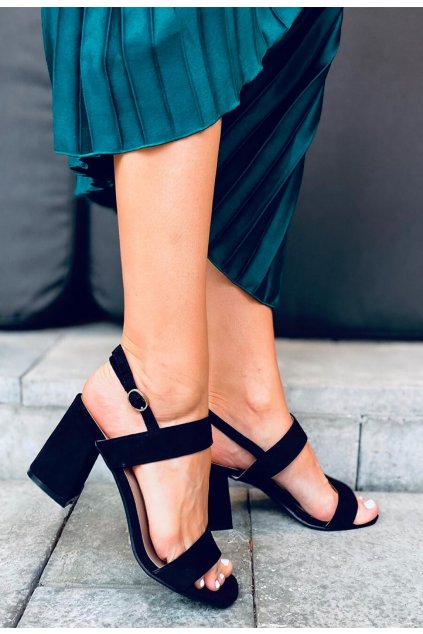 Čierne dámske sandále