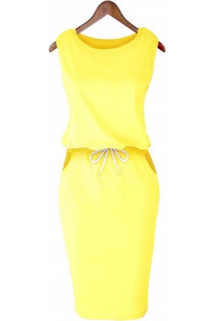 Žlté dámske šaty