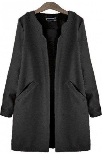 Čierny dámsky kabát