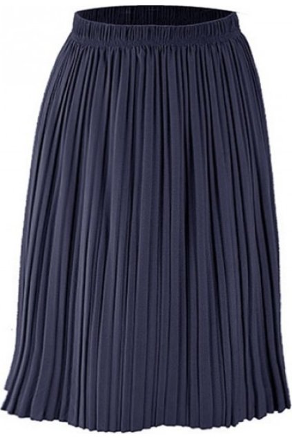 Modrá dámska plisovaná sukňa
