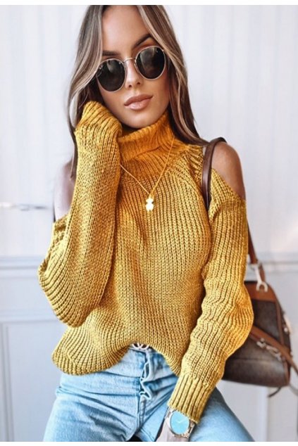 Žltý dámsky sveter