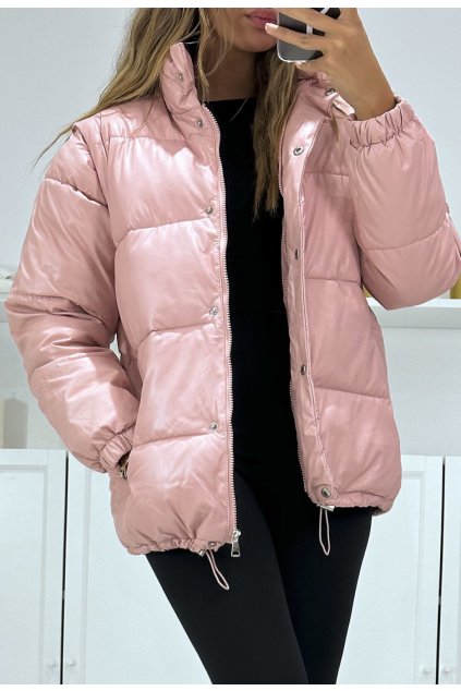 Ružová dámska zimná bunda