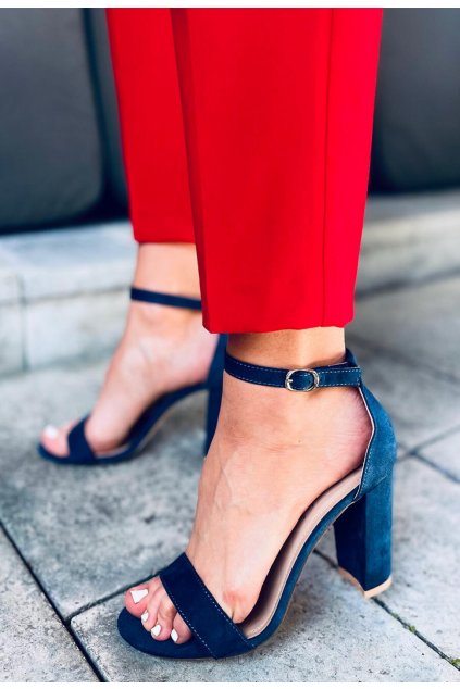 Modré dámske sandále