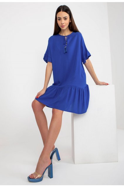 Modré dámske šaty