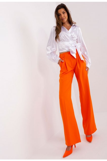 Oranžové dámske nohavice