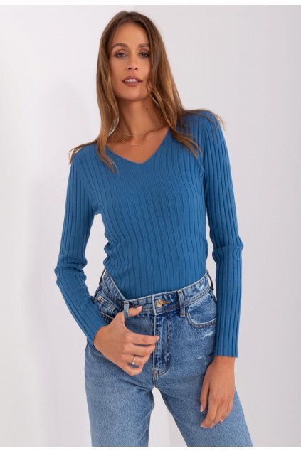Modrý dámsky sveter