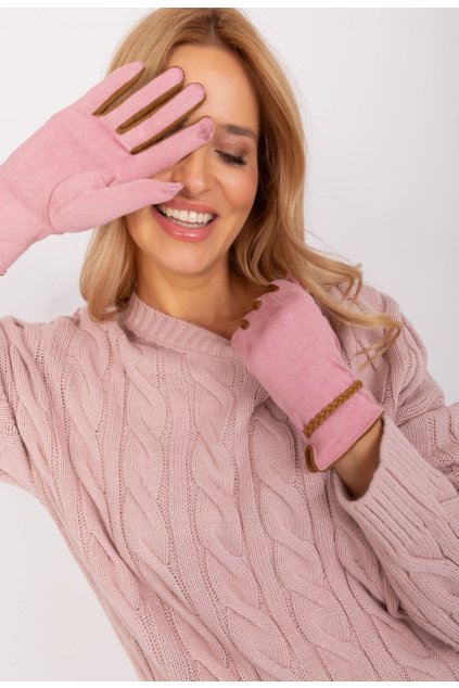 Ružové dámske rukavice