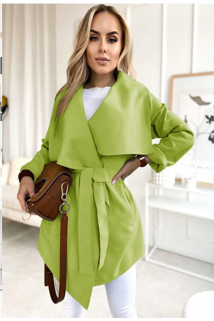 Zelený dámsky kabát