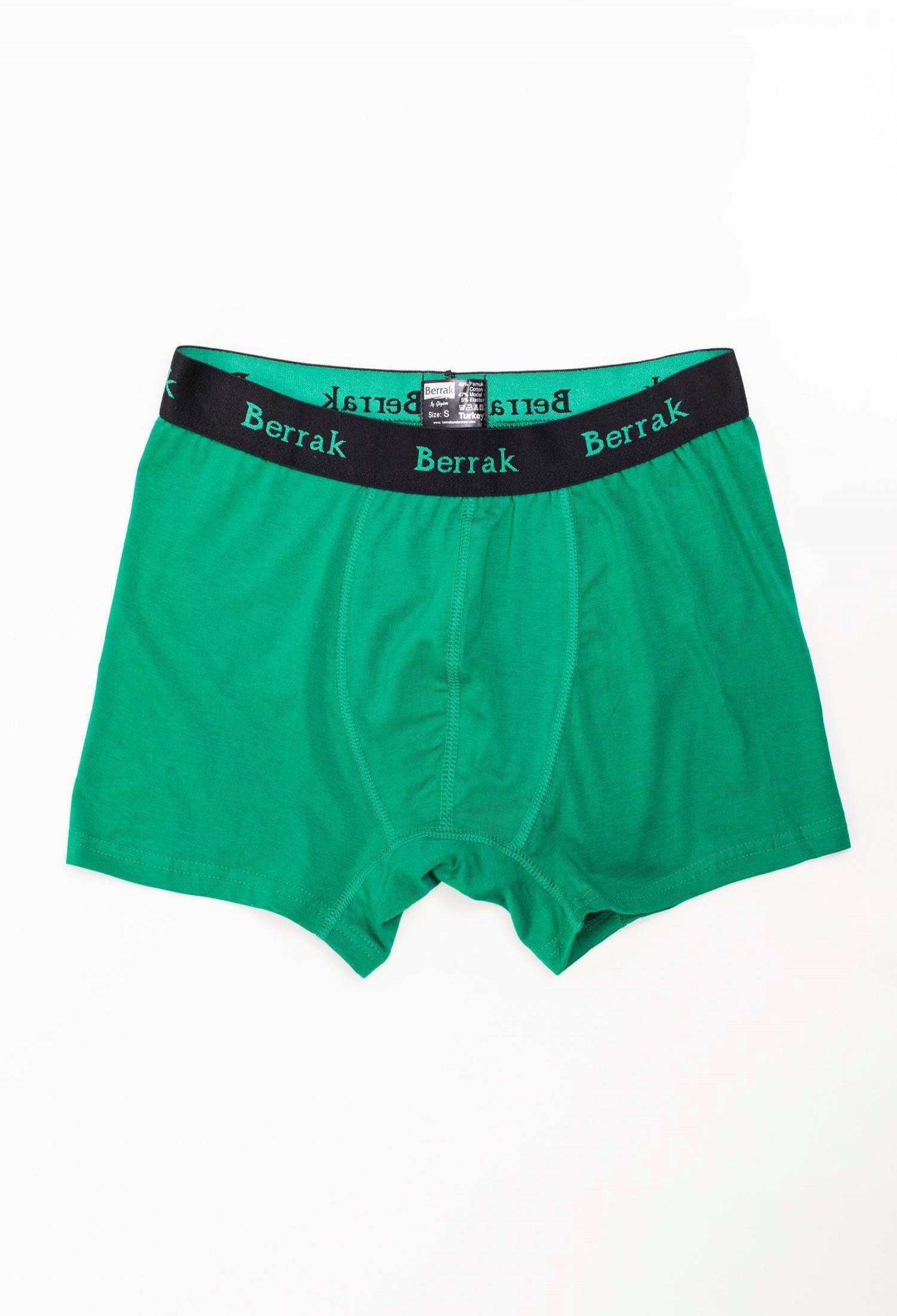 BERRAK Zelené pánske boxerky Farba: Zelená, Veľkosť: XL