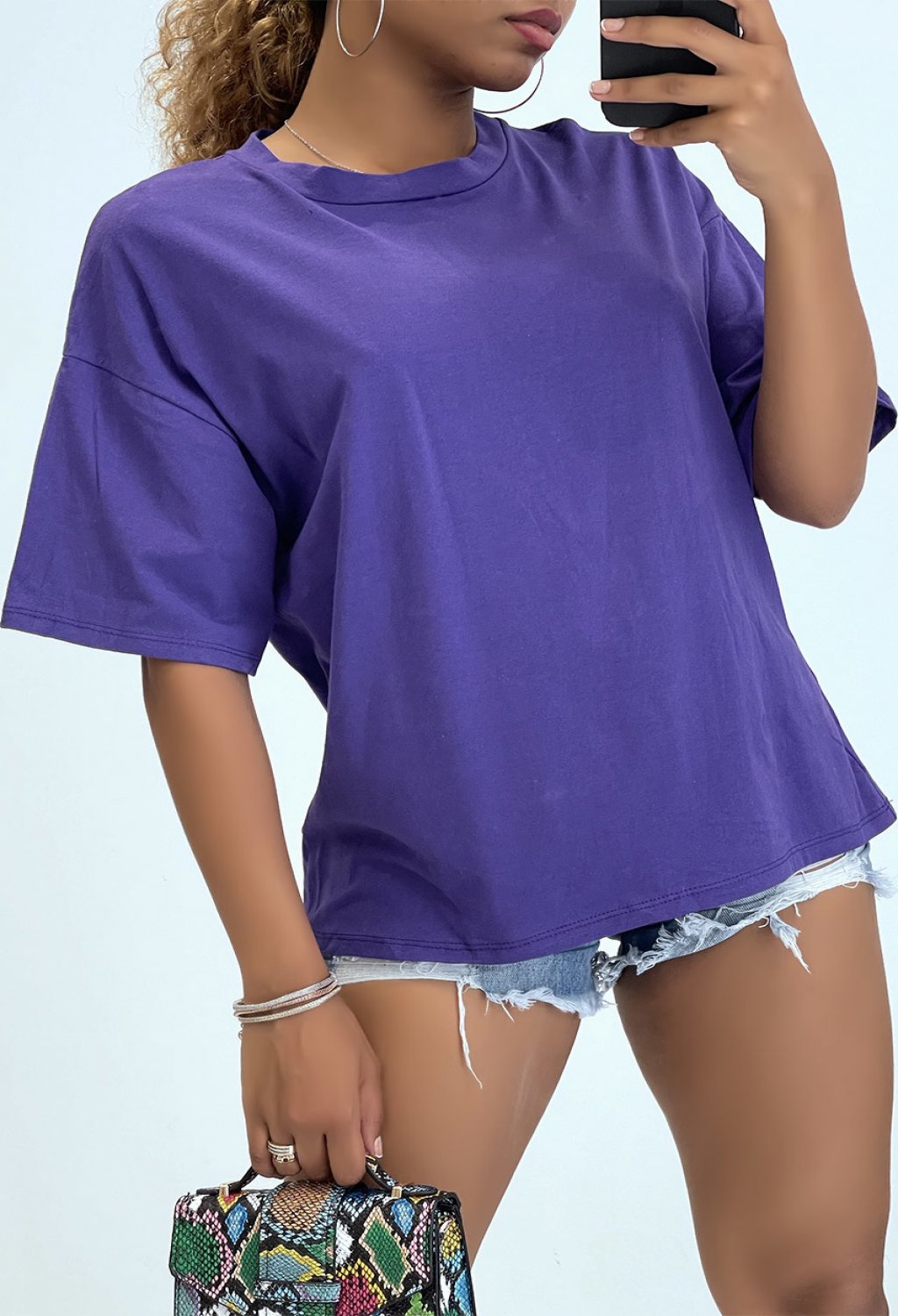 GL Fialové dámske tričko Veľkosť: UNI