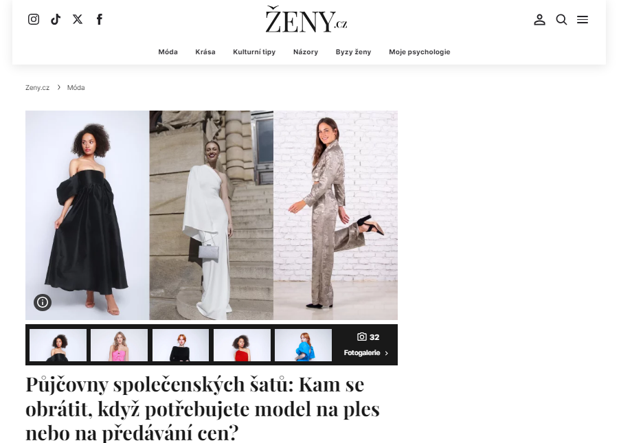 Ženy.cz | Půjčovny společenských šatů: Kam se obrátit, když potřebujete model na ples nebo na předávání cen?