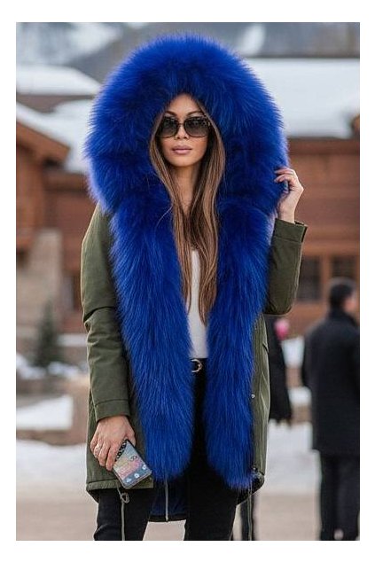 Dámská zimní parka khaki 6205 3