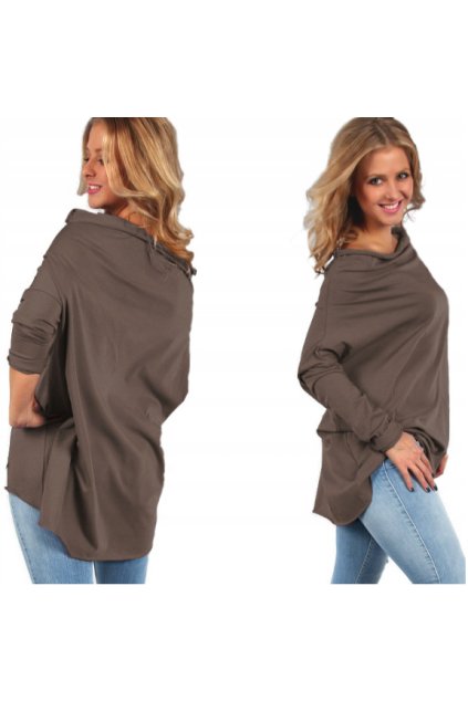 Bavlněná halenka asymetrická oversized  MF30/M295