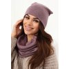 Moderni zimní set  čepice a šála,pletený tunel  FAN01/K40