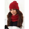 Moderni zimní set  čepice a šála,pletený tunel  FAN01/K40