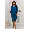 Italské oversize šaty s výstřihem do V pro moletky K59100-26