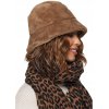 Dámská zimní kožešinová čepice klobouček kýblový klobouk BUCKET HAT KARR63