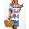 Dámské letní viskózové šaty boho aztec oversize ELISABETH
