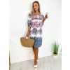 Dámské letní viskózové šaty boho aztec oversize ELISABETH