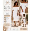 damske midi saty boho bile stylizace