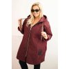 Dámská bunda prošívaná s kapucí a nápisem HOPE Plus Size K5614