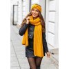 dámská sada–šála a čelenka barva hořčice jk gloria