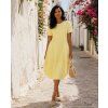 damske bavlnene oversize saty zlute