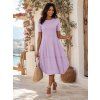 damske bavlnene oversize saty lila 2