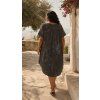 damske plus size viskozove saty s knofliky hnede 2