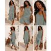 damske midi saty khaki a607 stlizace