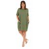 damske bavlnene saty khaki mf403