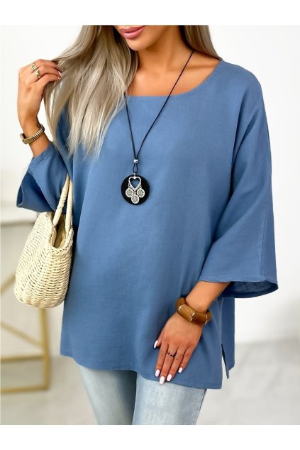 Dámska blúzka le z bavlny a ľanu IT-DEMLA