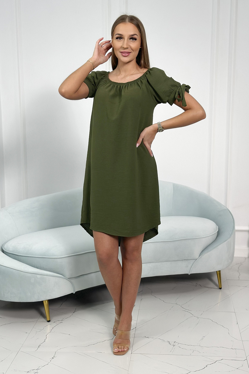 Fashionweek Dámske šaty Talianske ľahké a vzdušné šaty K3320 Farba: Khaki, Veľkosť: Universal