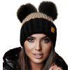 Zimná čiapka s dvoma brmbolcami WOOL MIKI