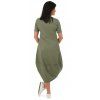 Pohodlné bavlnené šaty khaki