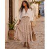 damska viskozova midi sukne s boho vzorem camel 3