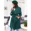Elegantný dlhý flaušový kabátik s opaskom LINE S/M/L
