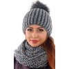 Zimní set čiapka a šál, pletený tunel MULTICOLOR ZIZI10