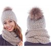 Zimní set čiapka a šál, pletený tunel MULTICOLOR ZIZI10
