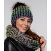 Zimní set čiapka a šál, pletený tunel MULTICOLOR ZIZI10