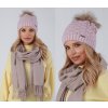 Dámska zimná čiapka s brmbolcom + flísová podšívka Zizi-P16